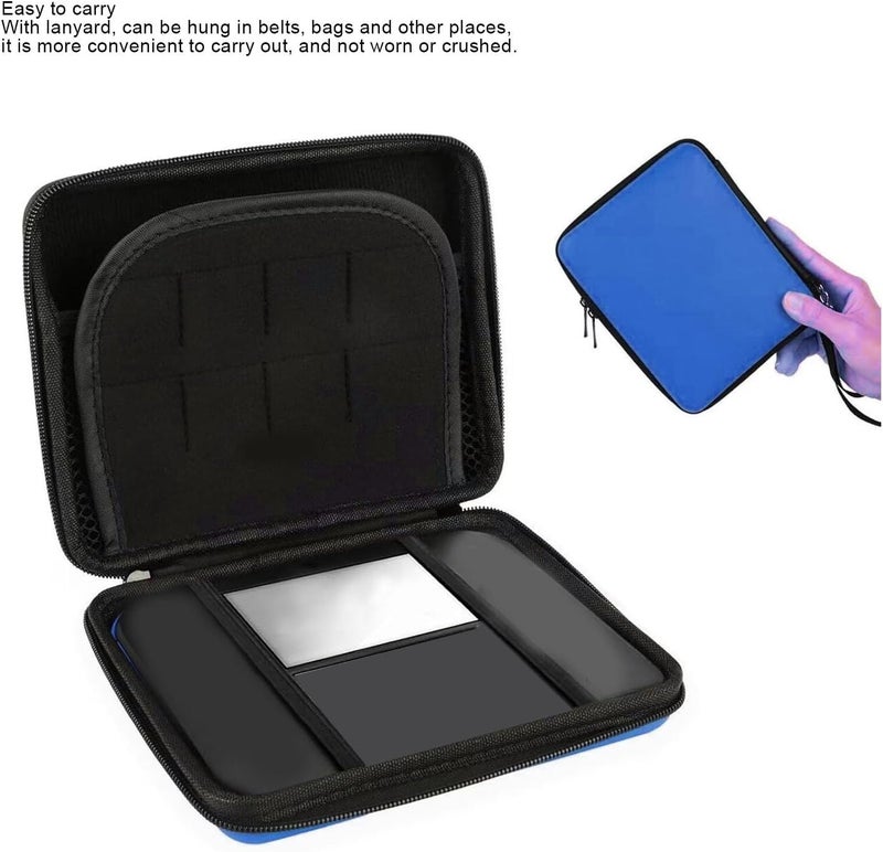 Pomya Protective Hard Shell Travel Carrying Case for 2DS with 8 Game Card Holders, Shockproof Dust Proof, Lightweight Design for Everyday Guard and Travel (Blue) - Image 2